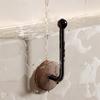 Adhesive Wood Hook Auto Adhesive Home Organizers For Bathroom Storage Drillless Mounting Durable Wooden Design