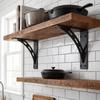Middle Hole Floating Shelf Bracket Triangular Design Hidden Shelf Bracket  Storage Shelves