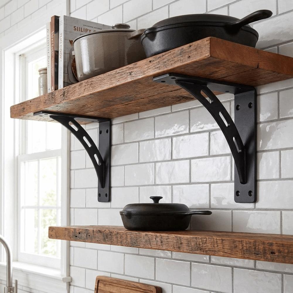 Middle Hole Floating Shelf Bracket Triangular Design Hidden Shelf Bracket Storage Shelves