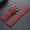 18mm 20mm 22mm 24mm Stitching Sports Watch Band Brown Genuine Leather Watch Strap Men's Steel Clasp Bracelet Universal Wristband