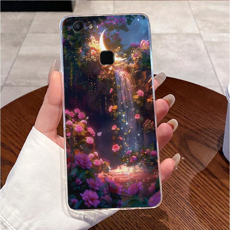 Case For Vivo V7+ V7 V 7 Plus 1716 1718 Casing Clear Back Cover Luxury Cute Love Heart Rabbit Funny TPU Soft Silicone Phone Case