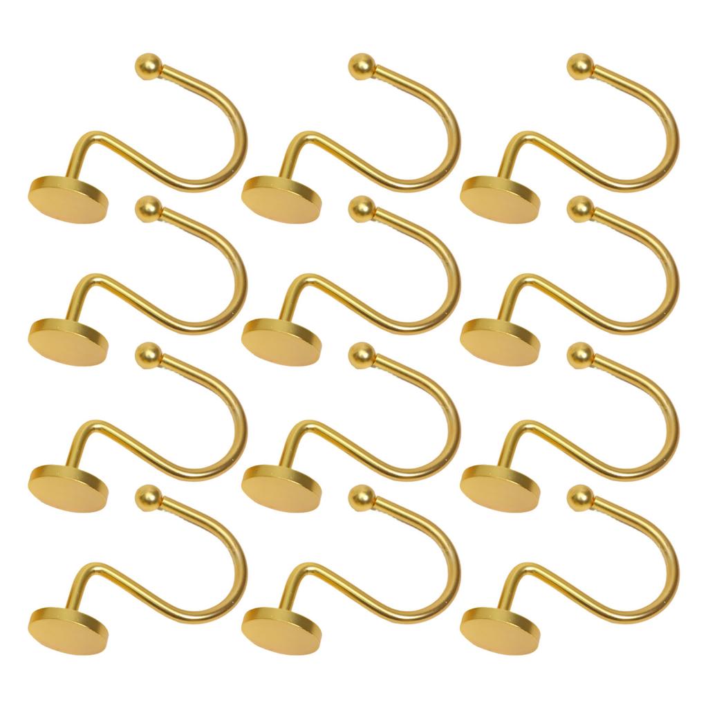 Decorative Shower Rings Rust-proof Hooks Bathroom Decor Home Organization Heavy Duty Hooks High-strength Structure