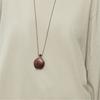 Vintage Wood Liquor Flask Pendant Necklace with Adjustable Slide Knots Wood Flagon Pendant Jewelry for Ethnic Fashion