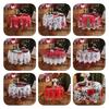 Christmas Large Round Tablecloth Xmas Holiday Table Cover Cloth Homes Decor