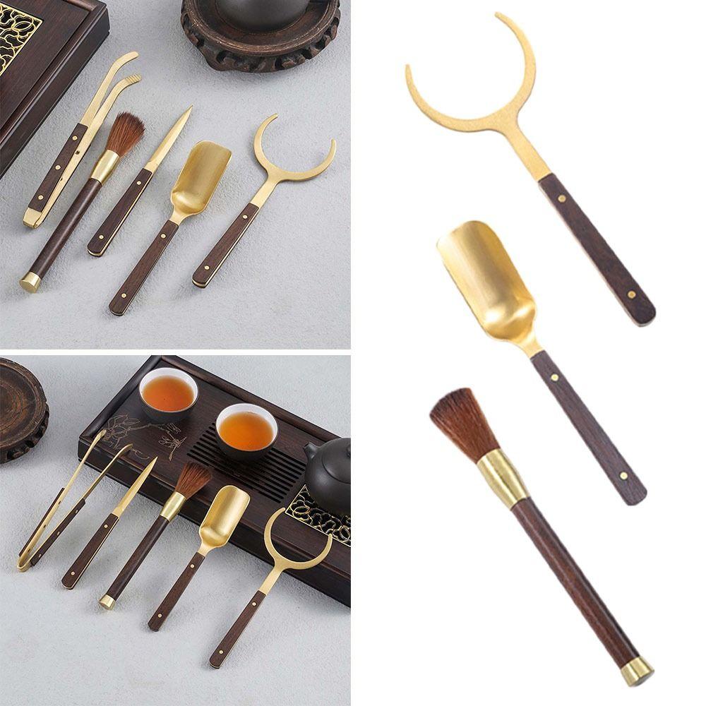 Teeclip aus Holz Hitzebeständige Teezange Nadelset Tragbare Kung Fu Teeutensilien Tee