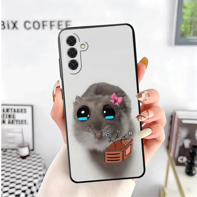 Funny Sad Hamster Meme Soft Phone Case for Samsung A17 A37 A57 A16 A26 A36 A56 A15 A25 A35 A55 A14 A24 A34 A54 A13 A23 A33 A53 A