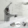 Basin Taps Bathroom Mixer Faucet Hot and Cold Mixer Tap Chrome Plated Solid Brass Lavatory Bathroom