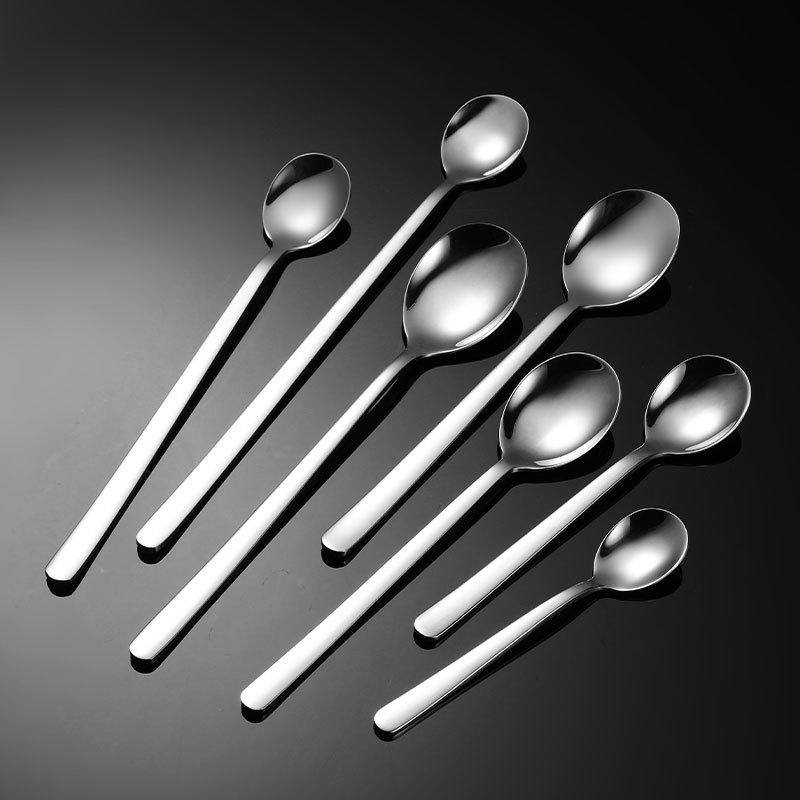 Lžíce, nůž, vidlička z nerezové oceli 304, lžíce, západní nádobí Ruyi více specifikací dlouhá lžíce na led, veřejná lžíce pro cukrárnu