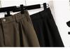 Übergrößen Retro High-Waist A-Linien Midi-Rock für Damen - Herbst/Winter 2023, Schlankmachend, Über dem Knie mit großem Saum