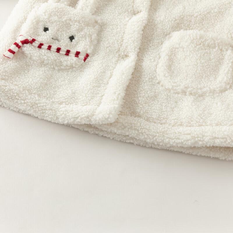 DAVE & BELLA Girls' Plush Hooded Winter Coat
