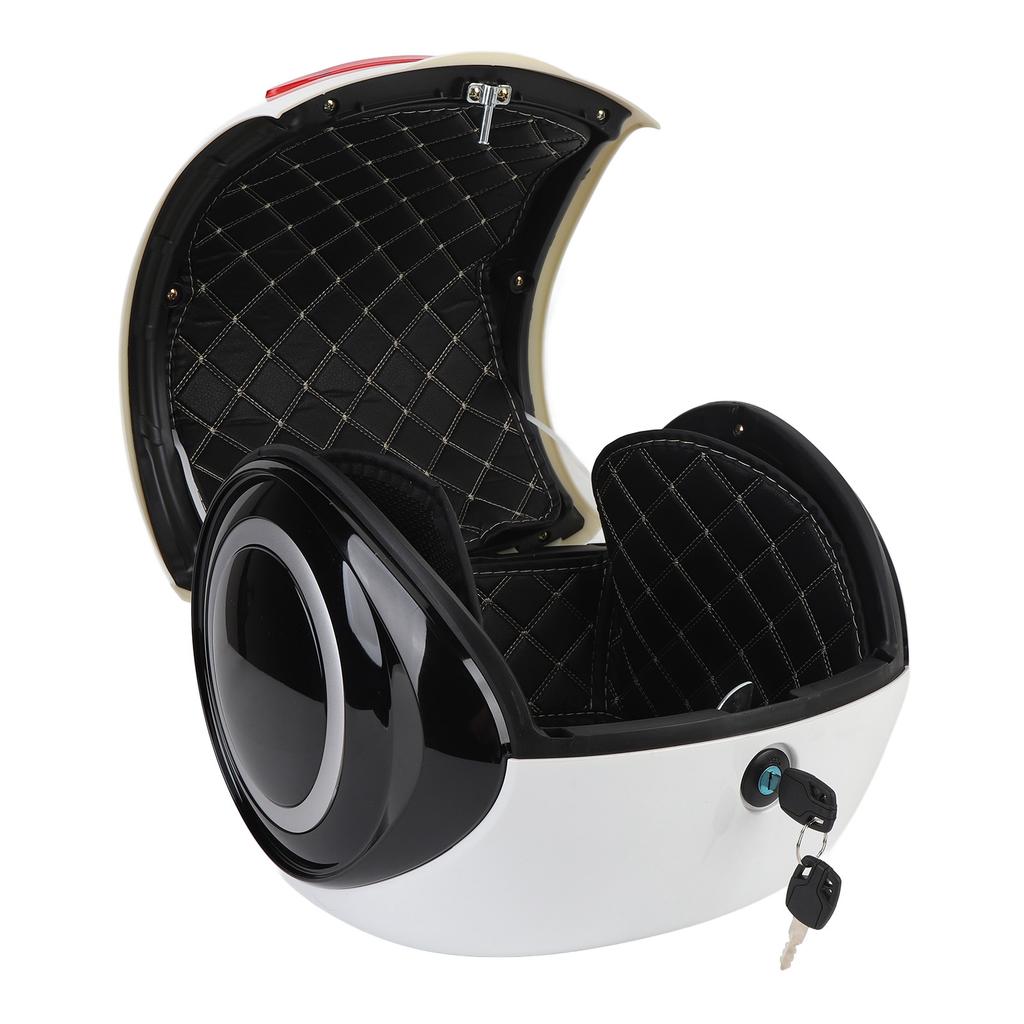 32L Motorcycle Top Case ABS Sporty Style Water Resistant Dust Proof Portable Trunk Top Box for Electric Bike Scooter