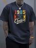 Unisex Black Crew Neck Tee Retro Multicolor Cassette Tape 1985 Classic Distressed Vintage Music Born Year Soft Cotton Male Tops