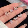 6Pcs Fashion Sweet Heart Stud Earrings For Women Girls Personality Fashion Temperament Earrings Jewelry Accessories Gifts