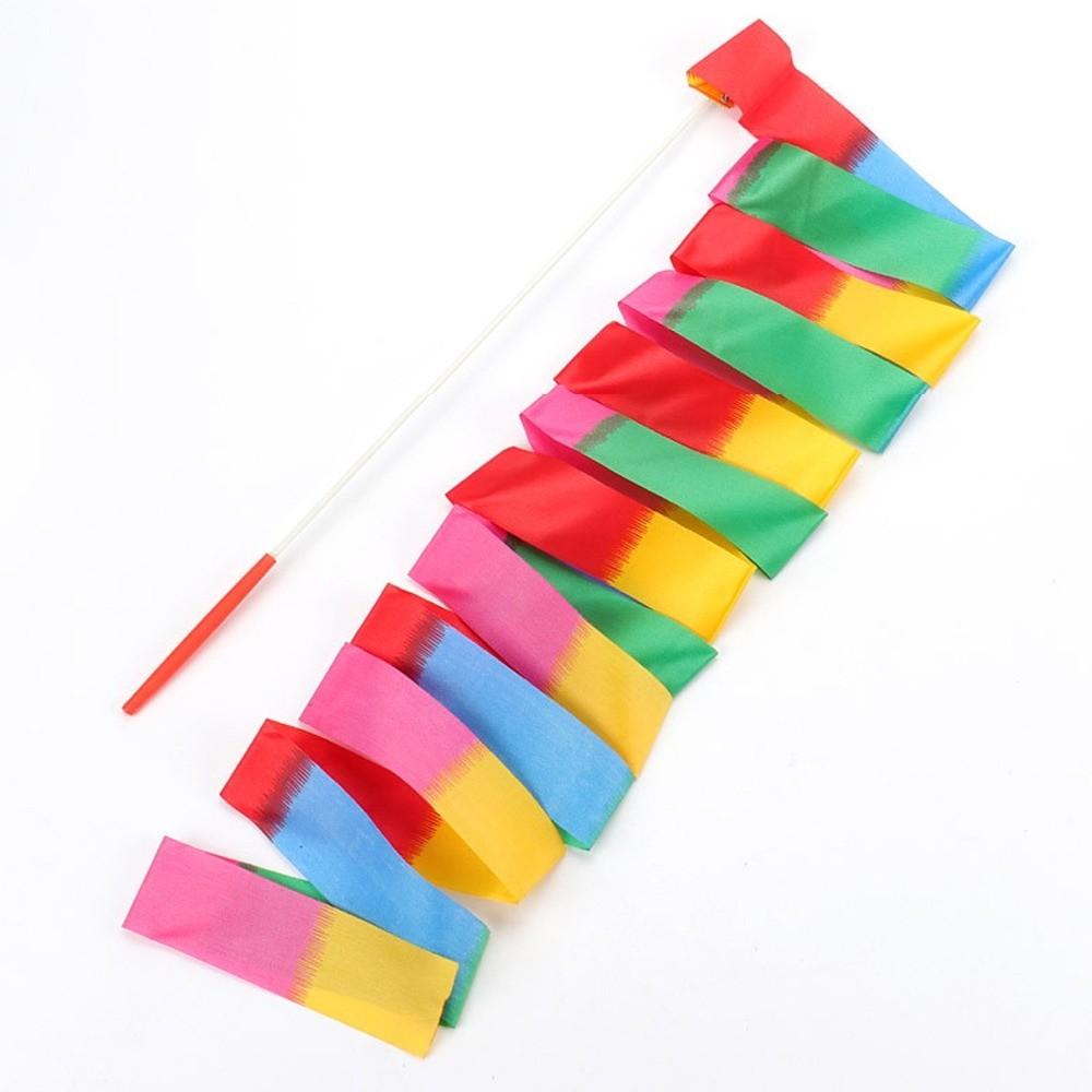 

Colorful Ballet Streamer 4 Meters Rainbow Stick Creative Artistic Gymnastics Ribbon Outdoor Sport 2