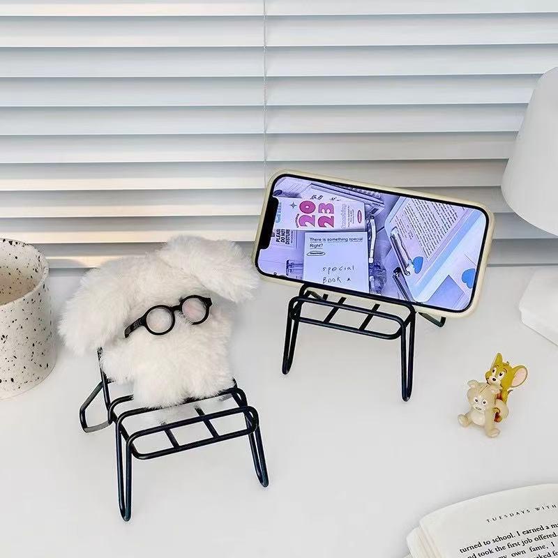 Adjustable Wrought Iron Phone & Tablet Stand with Heat Dissipation