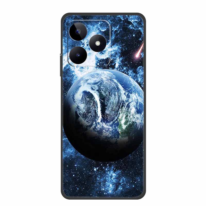 6.74" For Realme Note 50 Case Black Silicone Soft TPU Phone Cases Back Cover For Realme Note 50 Case Note50 Protective Coque Bag