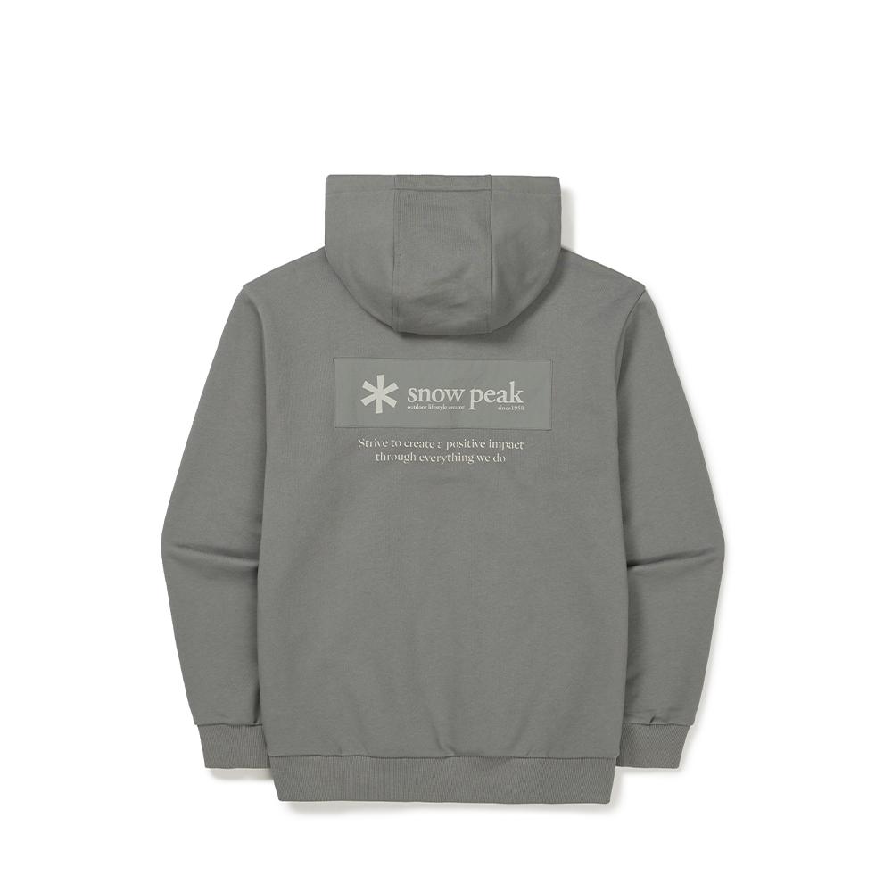 SNOWPEAK Woven Patch Hooded Zip-Up Dark Gray (S24FMFFJ24)