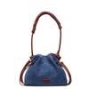 New commuter handbag women's 2025 new versatile shoulder bag messenger bag niche design denim bucket bag