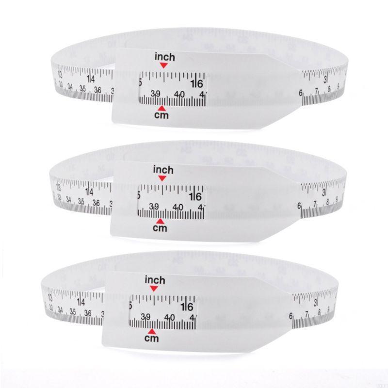 

Plastic, Reusable Head Measuring Tape Infant Head Circumference Measure Ruler Compatible for Babies Child Accessories 3x лавандовый