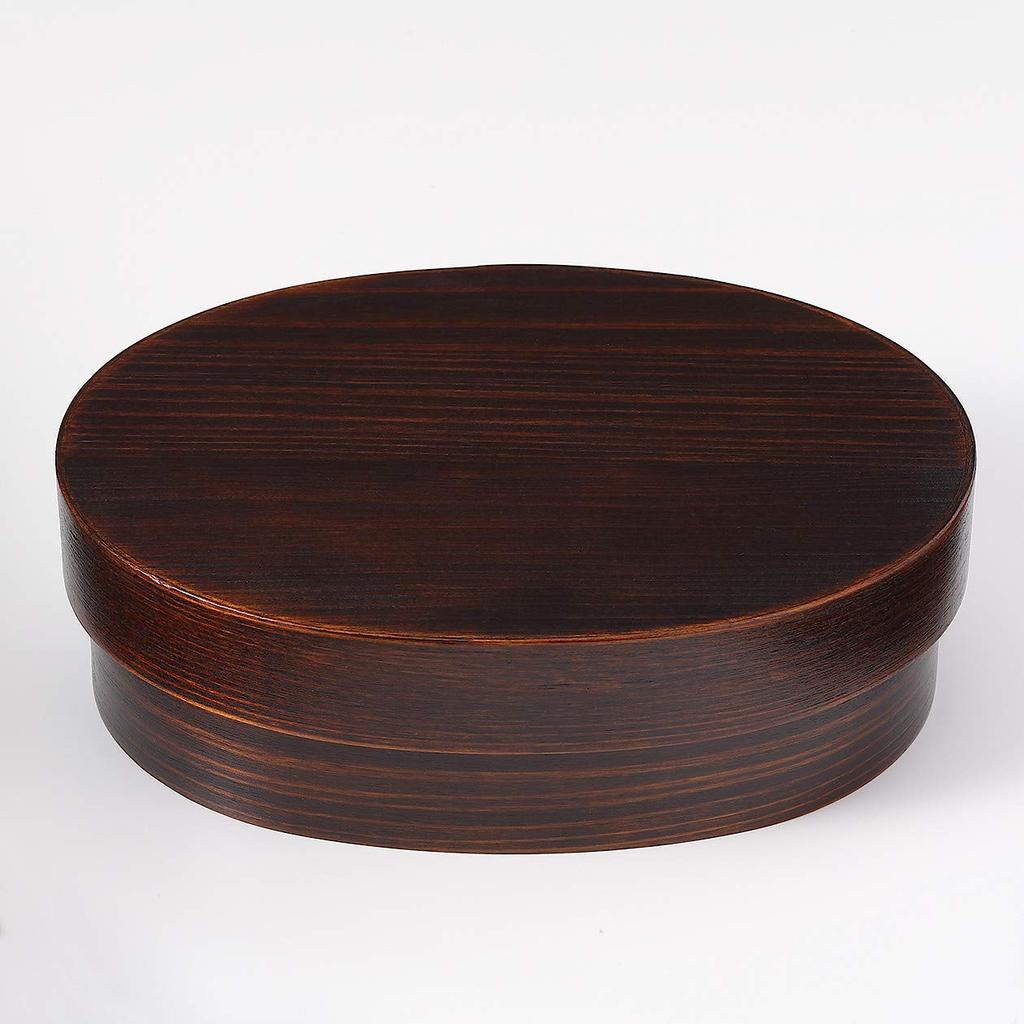 MUJI Wooden Lacquered Lunch 18cm W x D x Product 37185333 Box, Approx. 12.5cm 5.5cm H, Number