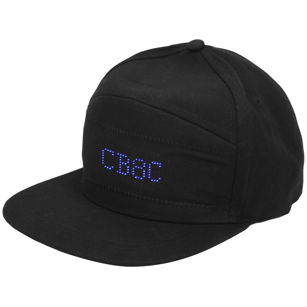 Cotton Plastic Peaked Cap LED Luminescence Editable Cool Hat for Outdoor Party Stage