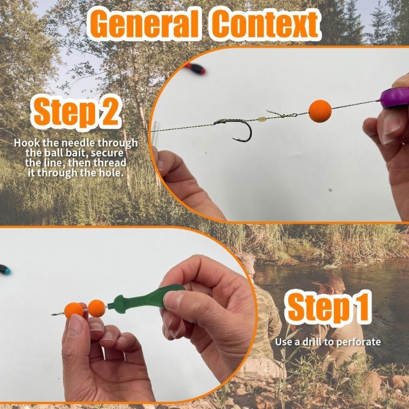 Angelköder Rig Werkzeug Köder Rigging Nadel Swinger Bohrer Angelköder Nadel Spleißstifte Einfach zu bedienen