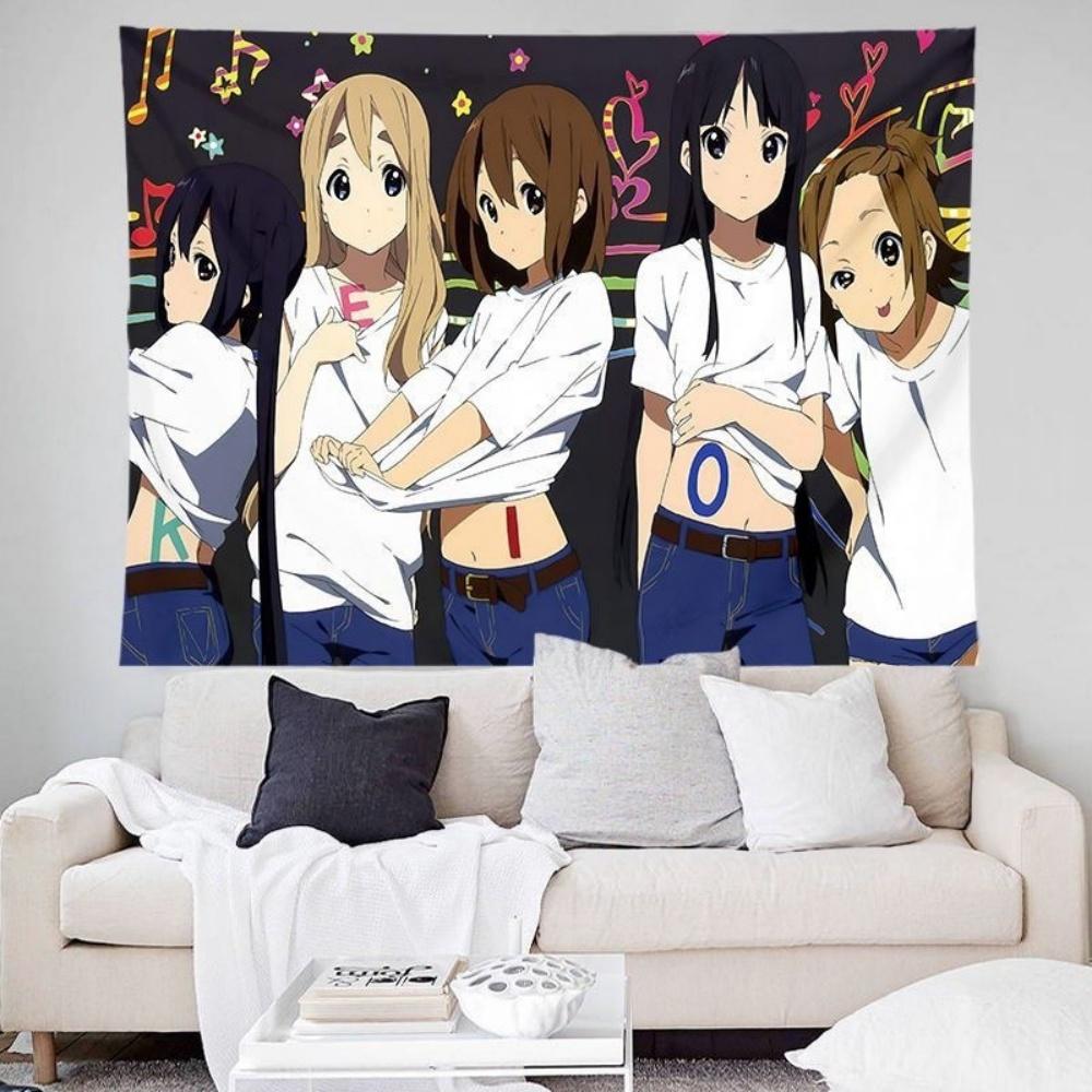 LightOn Girls background cloth twodimensional girl bedroom dormitory decoration homestay bedside atmosphere anime tapestry