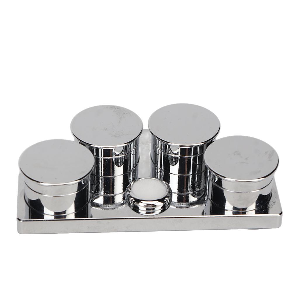Watch Oil Cup Stand Stainless Steel 4 Dish Reusable Portable Watch Oil Cup Tray for Amateurs