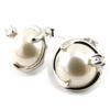 Les Trésors De Lily [B9444] - Silver Earrings 'Douceur' White Silver Mother-of-pearl (rhodium-plated) - 8 Mm