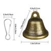 38mm Metal Trumpet Bells With Spring Hook For Easy Attachment Clarity Sound Durable Iron Crafted For Pet Training Craft Decor