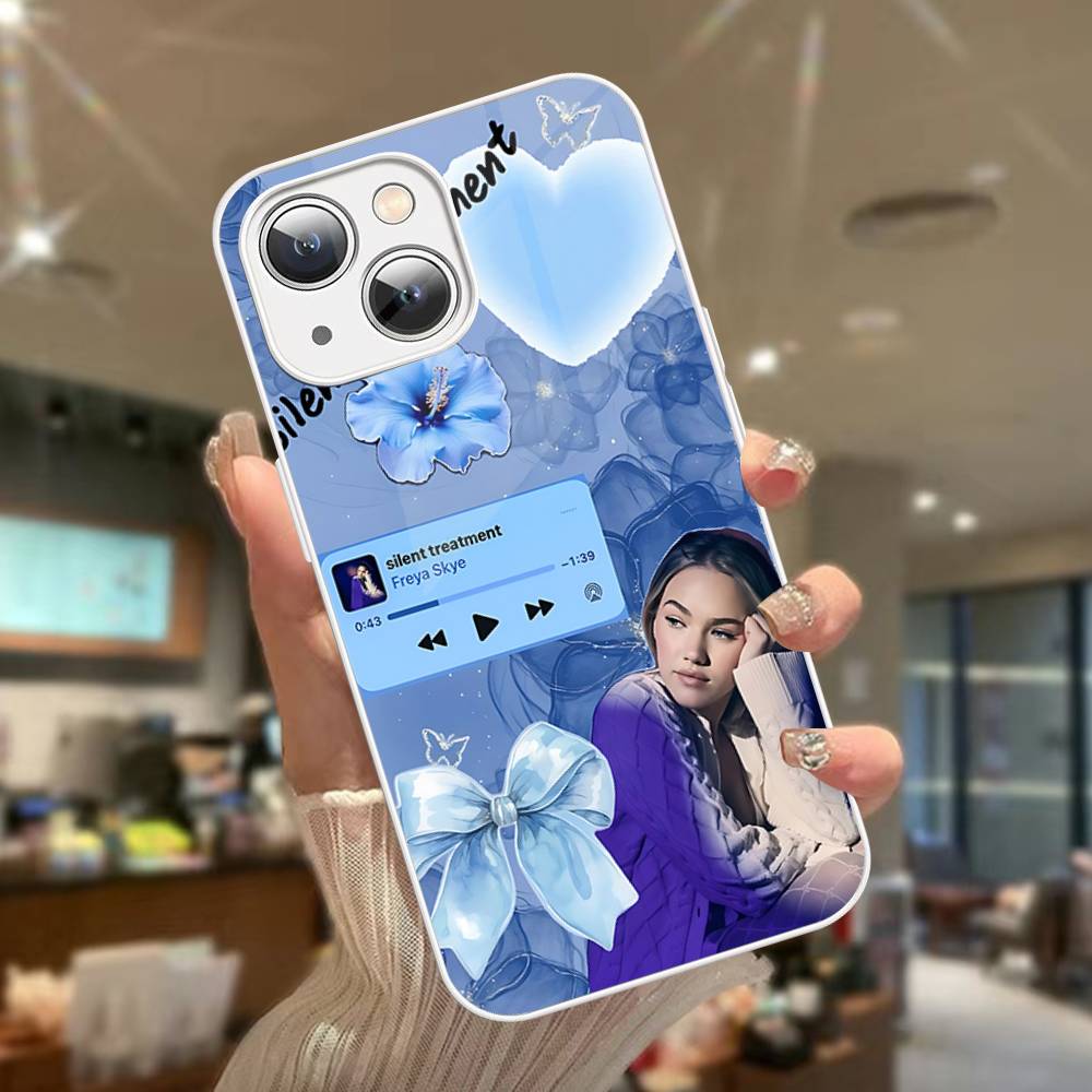 Singer F-Freya Skye Gehärtetes Glas Für Iphone 14 13 12 11 Pro Mini XS MAX 14Plus X XS XR Hülle