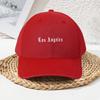 Red Los Angeles Embroidered Adjustable Baseball Cap Casual Outdoor Hat
