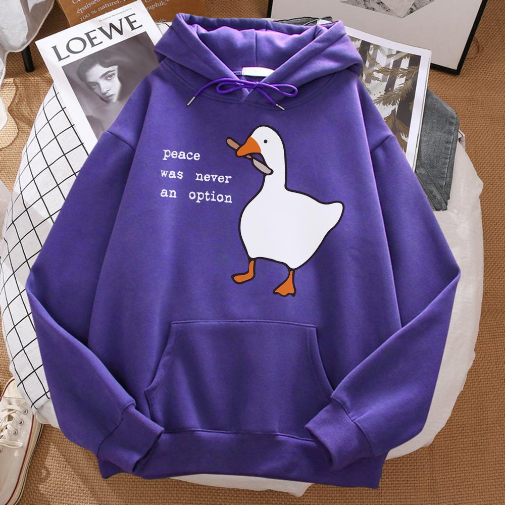 A Béke Soha Nem Volt Opció Nyomtatott Férfi Utcai Túlméretezett Őszi Kapucnis Hipster Puha Kapucnis Pulóverek Hip Hop Meleg Sportruházat