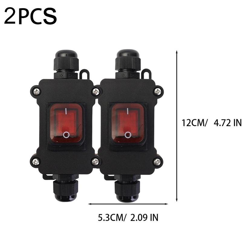 Waterproof Marine Boat Rocker Switch 20/30A 12V DC ON OFF LED Heavy Duty Switch Modified for Boat Car RV Marine Switch Panel