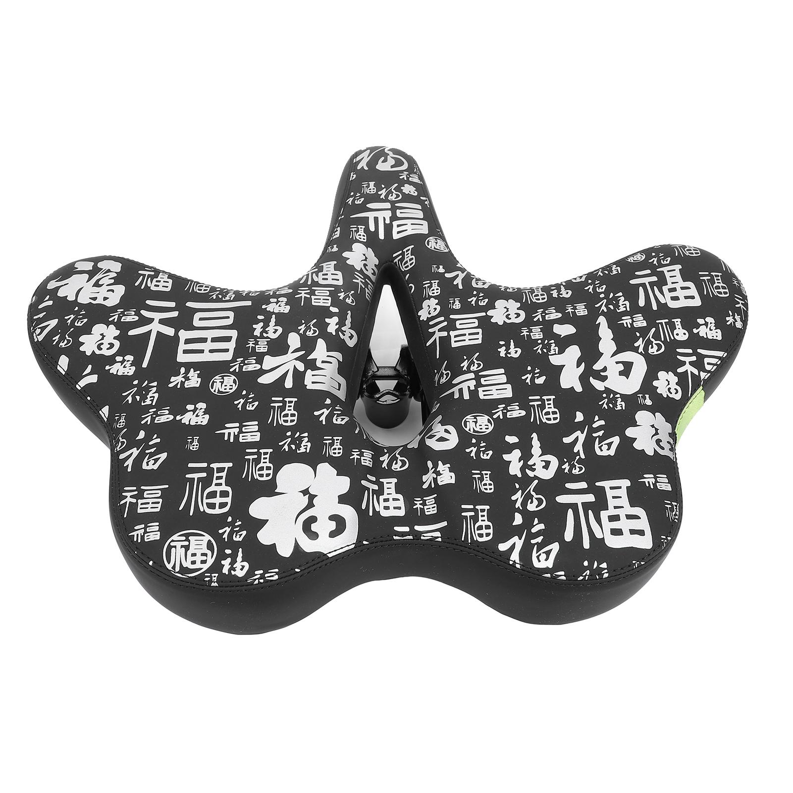 

Подушка сиденья велосипеда Светоотражающий дизайн Расширенное велосипедное седло Сменная накладка Черный