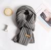 Red Christmas tree knitted scarf female autumn and winter warm versatile student couple Christmas gift green wool scarf