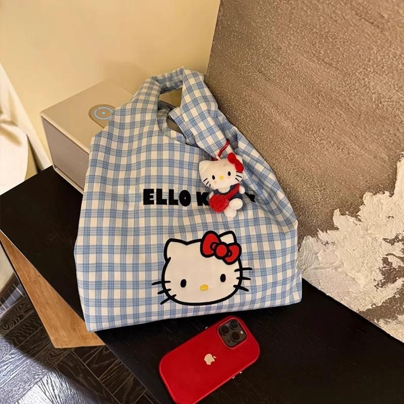

New cute kitty canvas bag portable shoulder messenger bag summer commute large capacity new satchel