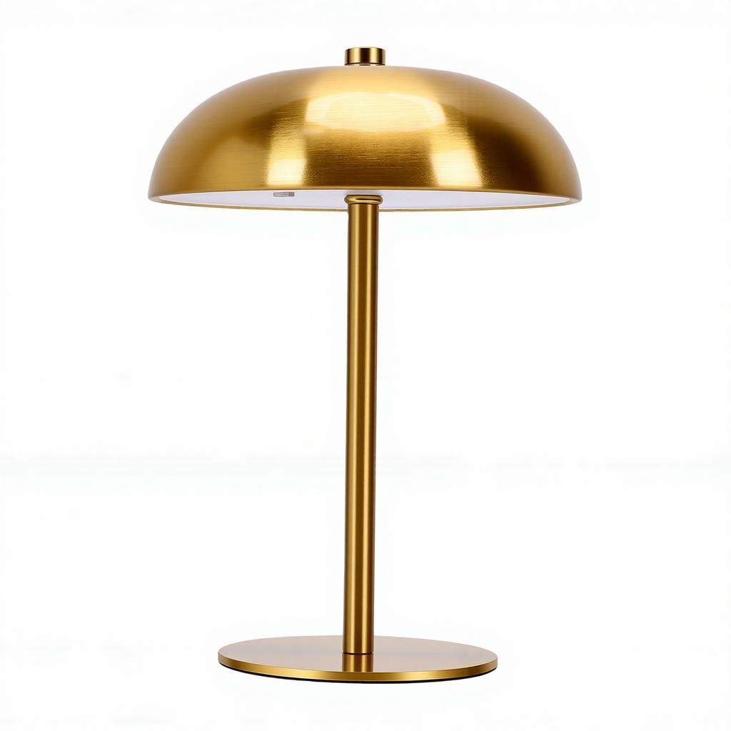 Table Lamp 3W 3 Color Temperatures Stepless Dimmable Touch Control Rechargeable Metal Mushroom Lamp for Bedside