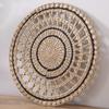 Boho Woven Wall Art Handmade 30/35CM Round Placemat Coaster Pot Holder Multi-Purpose Wall Hanging for Living Room Decor
