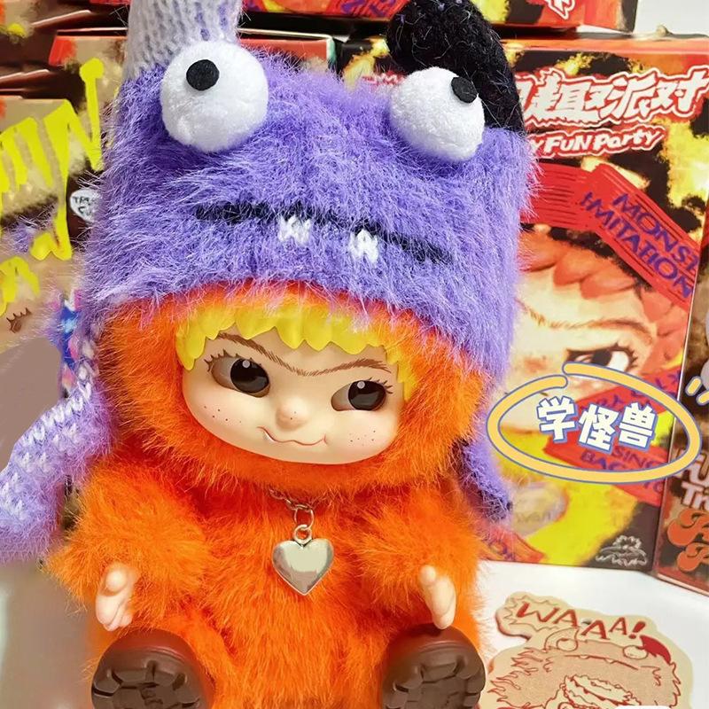 Wakuku Fuchs Hase Trick or Treat Blind Box Niedliche Wakuku Actionfigur Geheimnis Fuchs Hase Puppen Schlüsselanhänger Kind Mädchen Geburtstagsgeschenk