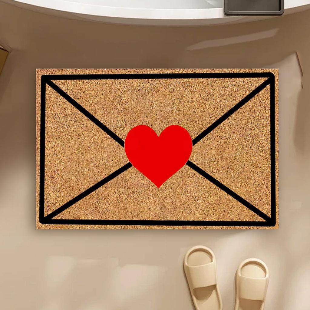 Valentine's Day Imitation Floor Mats Home Porch Entrance Door Mats Bathroom Foot Mats