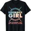 Best Drummer Girl Art For Women Drumming Percussion Drumsd T-Shirt