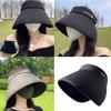 Foldable Lightweight Sun Visors Hat for Women with Adjustable Fit for Hiking and Gardening Ponytail Beach Hat