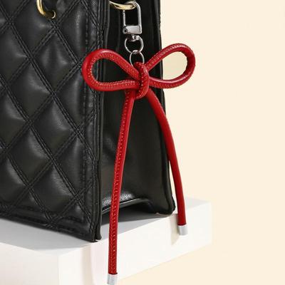 Handgefertigte PU-Leder-Seilbeutel-Anhänger Niedliche Süßigkeitenfarbe Mode-Rucksack Handtasche Hängende Beutel Zubehör