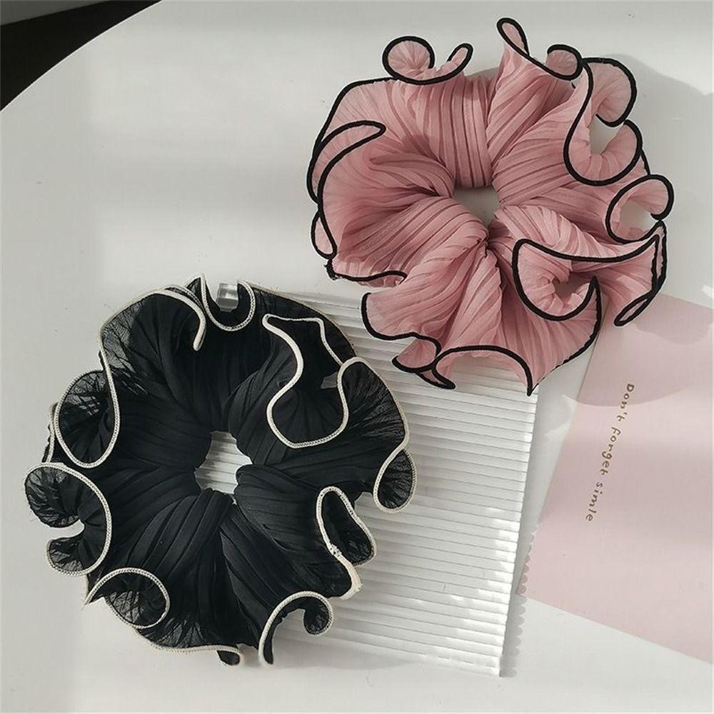 Oversize Fairy Chiffon Scrunchies Exaggerated Stylish Diameter: 17cm/6.69inchHair Band Ruched Versatile Hair Accessories