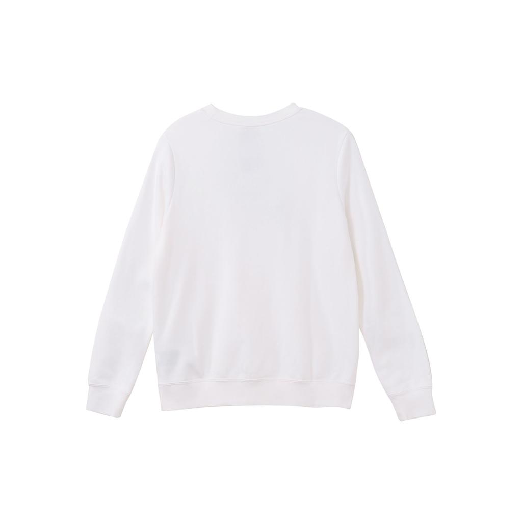 Nike Sportswear Club Fleece Logo Print Pullover Sweatshirt Women Tops White DQ5833-100