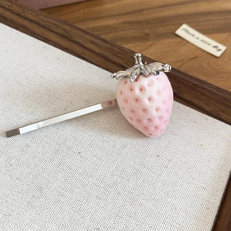 

Meier Stainless steel zircon flocked strawberry earrings necklace sweetniche styleelegance jewelry suit