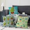 Niedlicher Cartoon Sukkulenten Kissenbezug Kissenbezug Deko Kissenbezug Bedruckter Kissenbezug für Couch