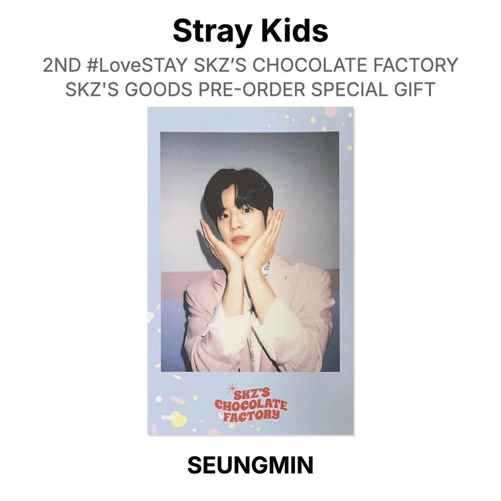 Stray Kids 2ND #LoveSTAY SKZ’S CHOCOLATE FACTORY SKZ'S GOODS PRE-ORDER SPECIAL GIFT Official Photocard