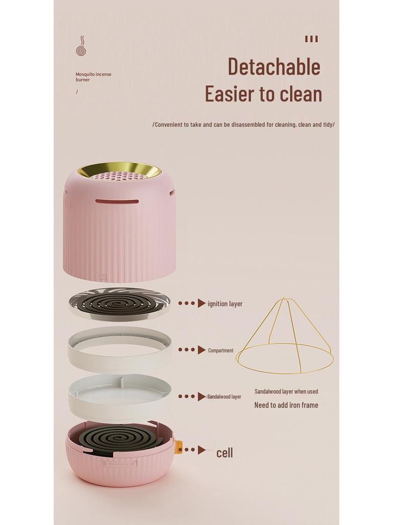 Fireproof Outdoor Incense and Mosquito Coil Holder with Lid